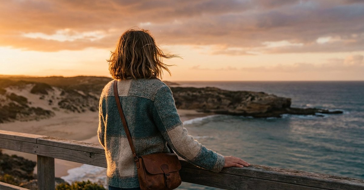the woman behind Her Own Compass on the road — Her Own Compass, financial freedom & travel for women on one income