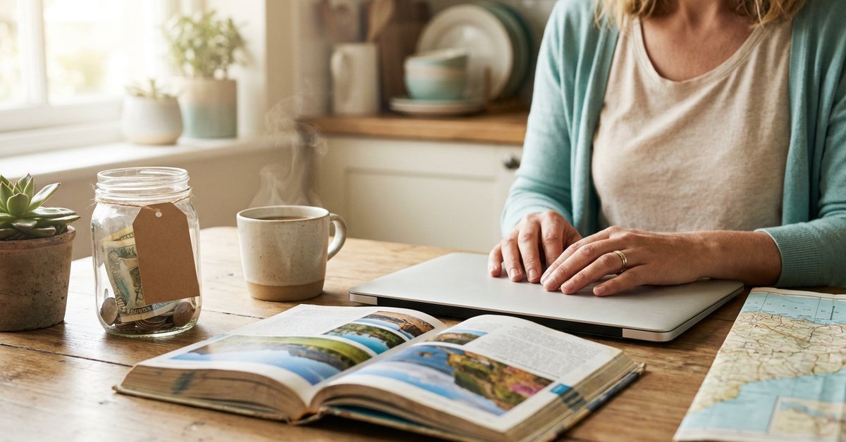 how to save for a trip — Her Own Compass, financial freedom & travel for women on one income