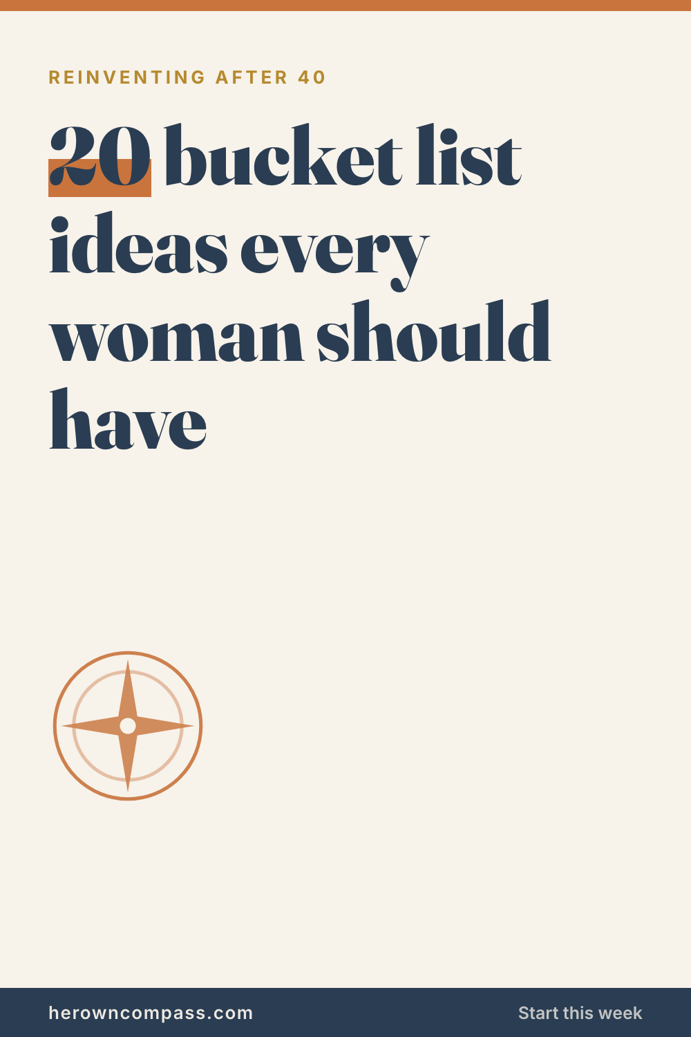20 bucket list ideas for women ready to try something new after 40: new skills, solo trips, career swings — save this pin for later
