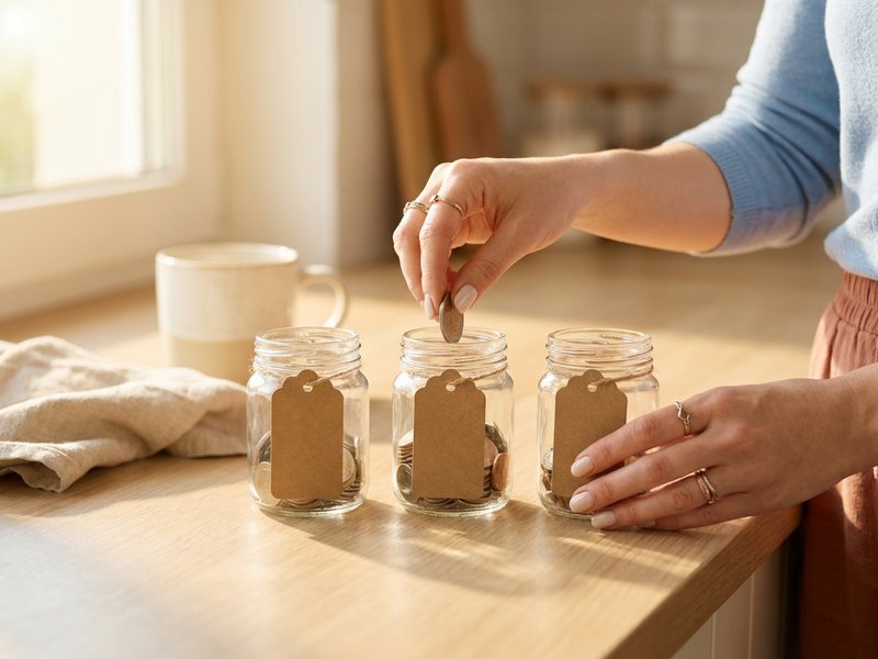 the jar and envelope method for easy budgeting — Her Own Compass, financial freedom & travel for women on one income