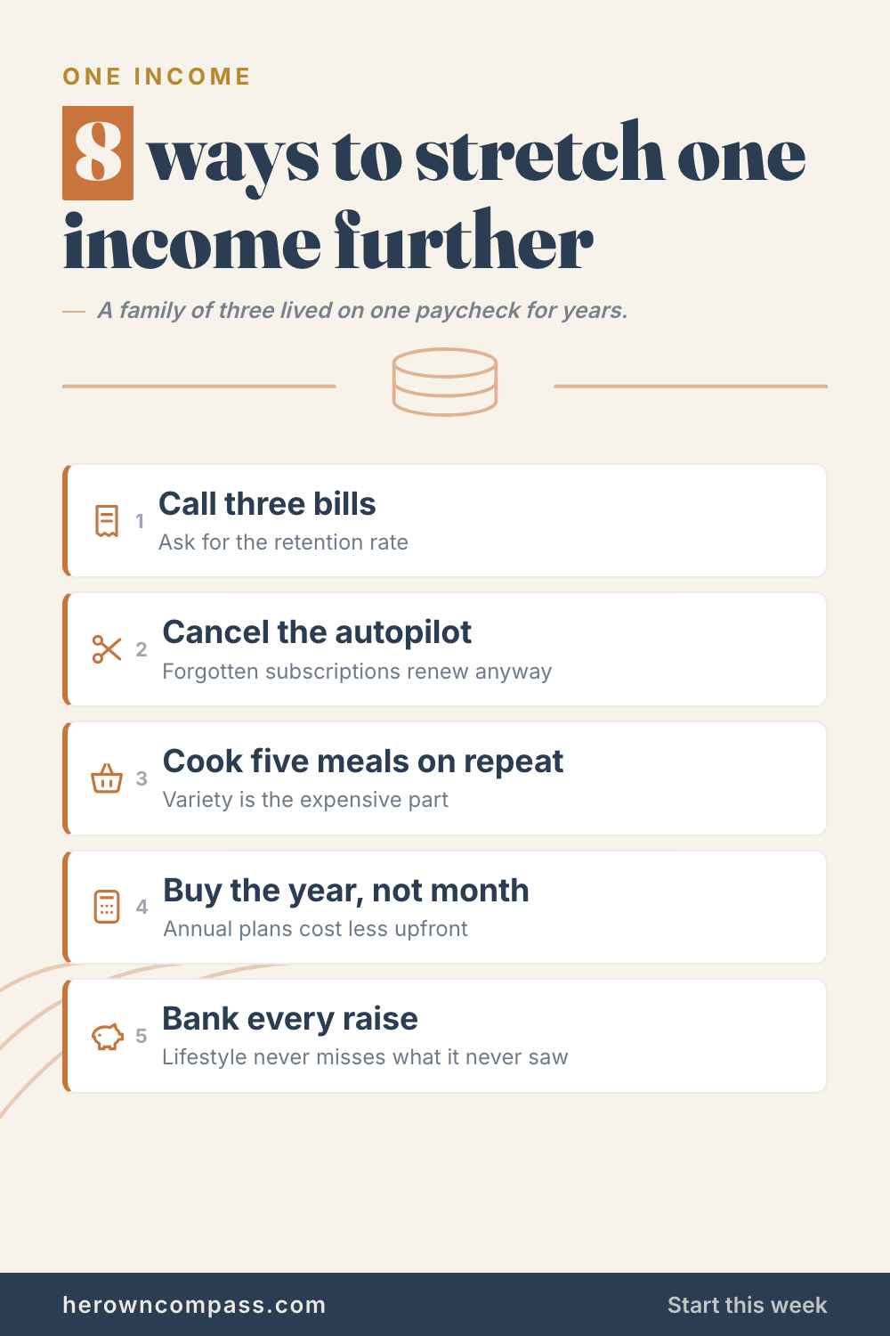 how to stretch one income — save this pin for later