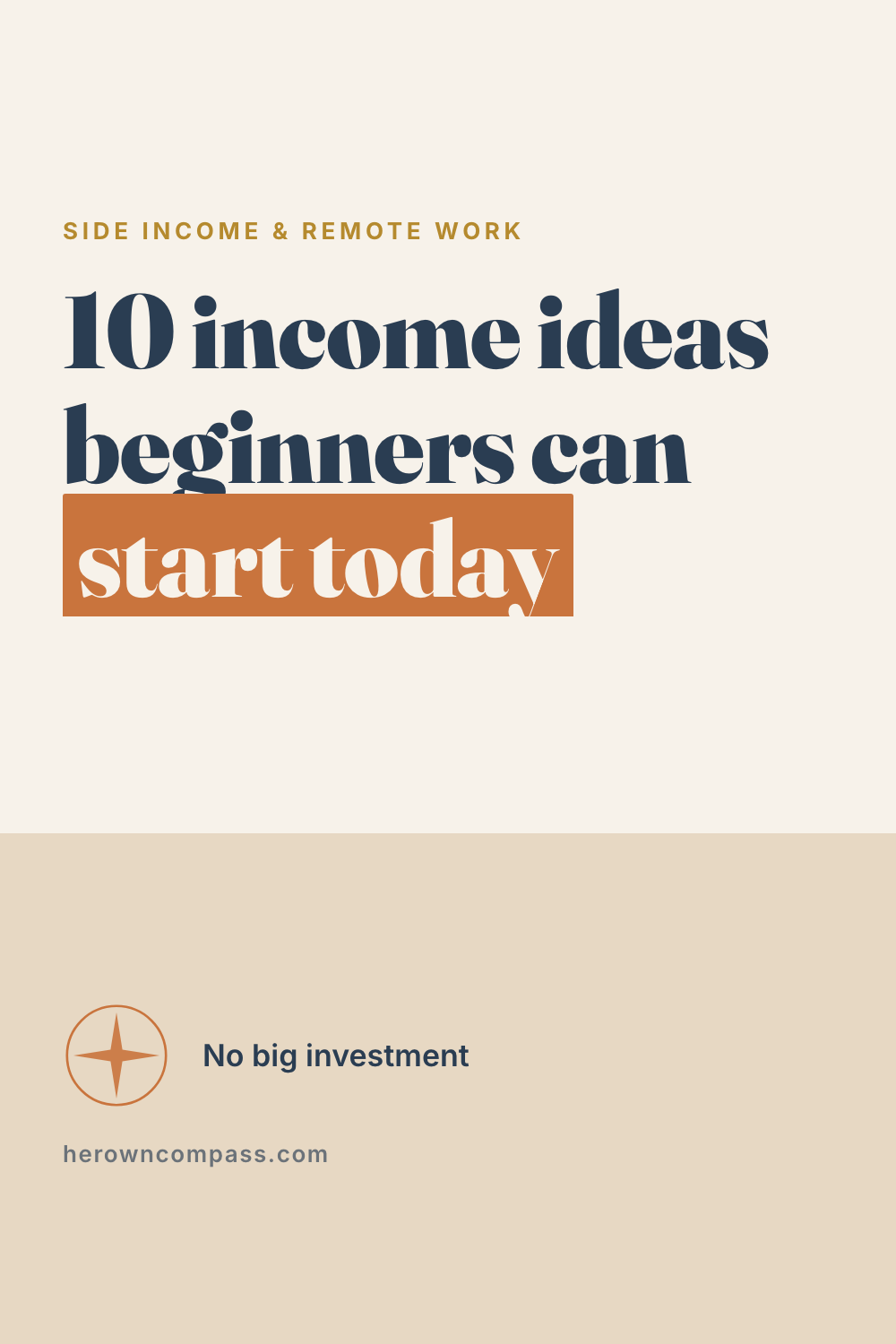passive income ideas for beginners — save this pin for later