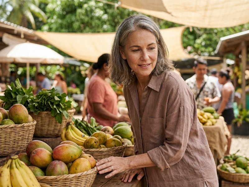 local markets as a solo traveller over 50 — Her Own Compass, financial freedom & travel for women on one income