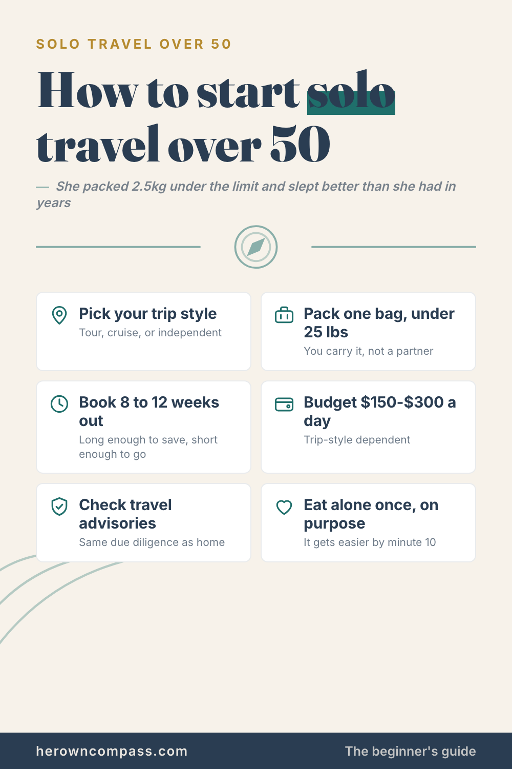 solo travel over 50 for beginners — save this pin for later