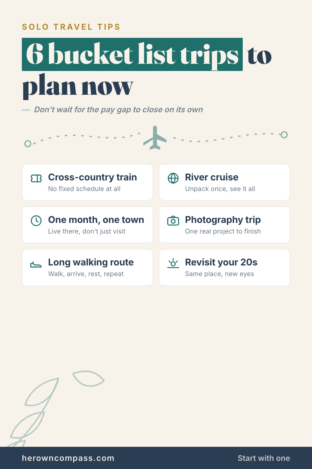 10 bucket list trips for women over 50: slow train rides, river cruises, a full month in one town — save this pin for later