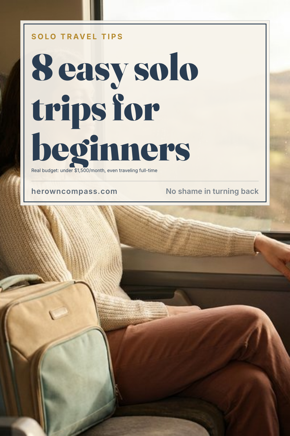 8 easy solo trips for beginners nervous to go alone: familiar cities, drivable weekends — save this pin for later