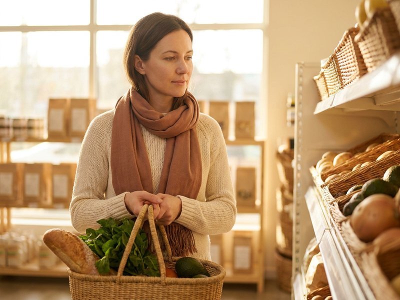 leaving the cart unfilled as underconsumption core — Her Own Compass, financial freedom & travel for women on one income