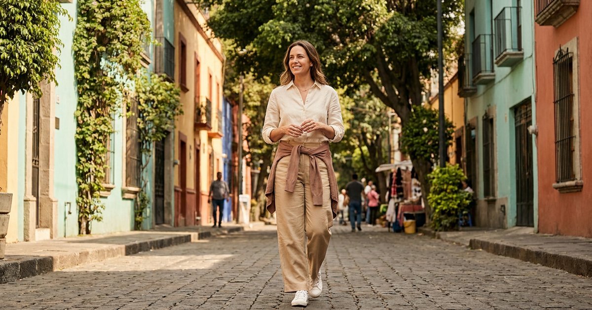 what to wear in mexico city, warm aspirational image for independent women mastering money and travel on one income, herowncompass.com